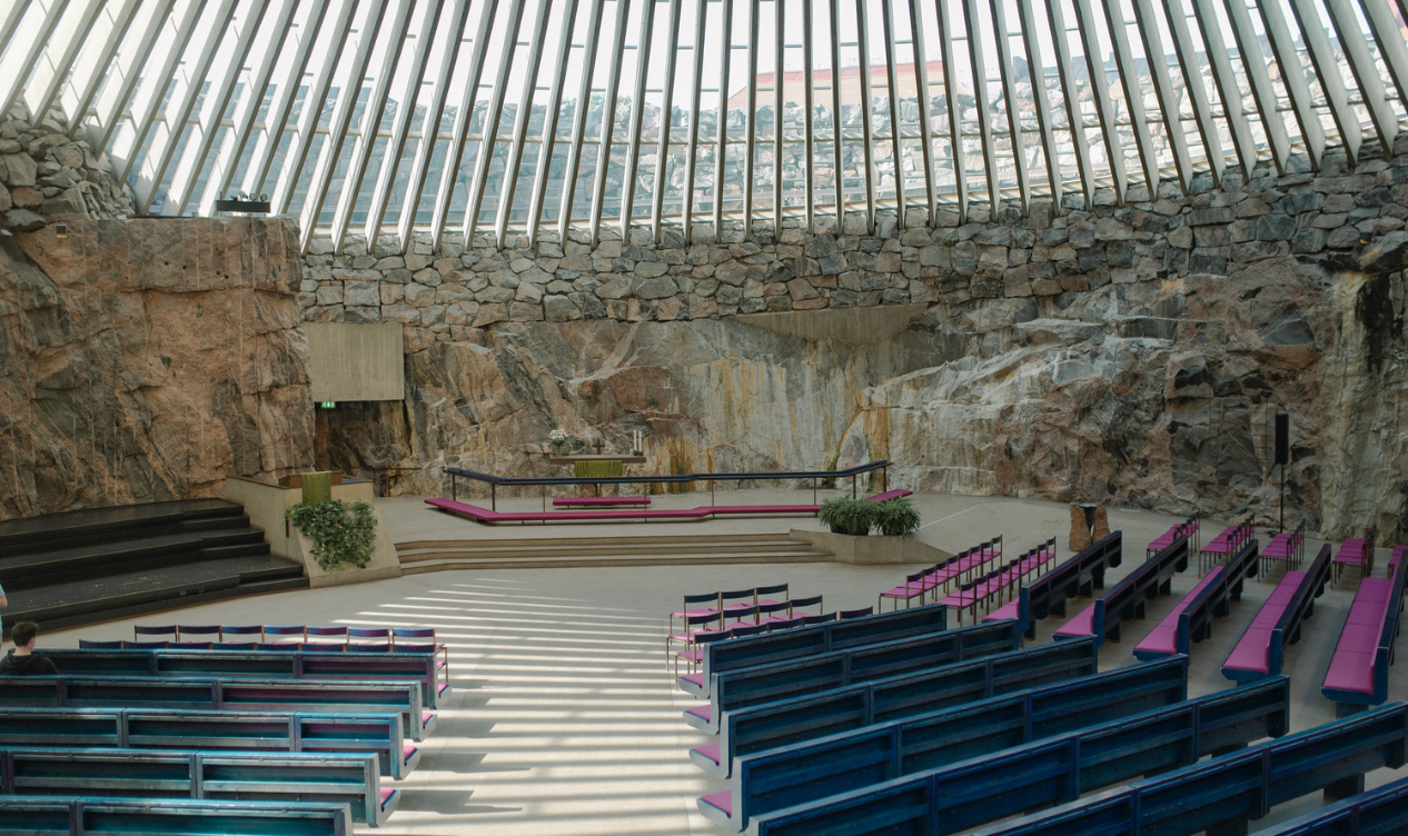 Church special design under stones